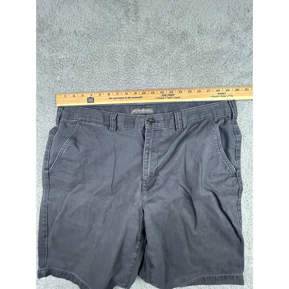 Eddie Bauer Shorts Mens Size 38 Black Solid 9" Inseam Casual Chino Cotton - Picture 6 of 12
